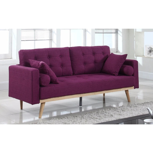 Tufted Linen Mid-century Modern Sofa | Bed Bath & Beyond
