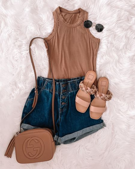 Easy go to outfit for spring and summer! My favorite amazon tank 👏🏼 Linking a similar pair of sandals!

#LTKfindsunder100 #LTKfindsunder50 #LTKstyletip