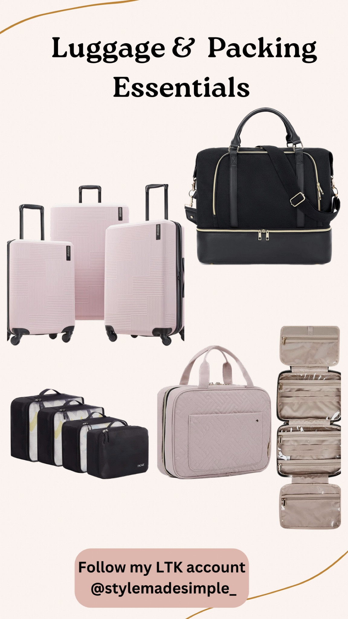 Luggage and packing essentials 
#amazon #travelfinds #suitcase #travelbag #amazontravelfinds #travelessentials 

#LTKtravel #LTKunder50 #LTKFind