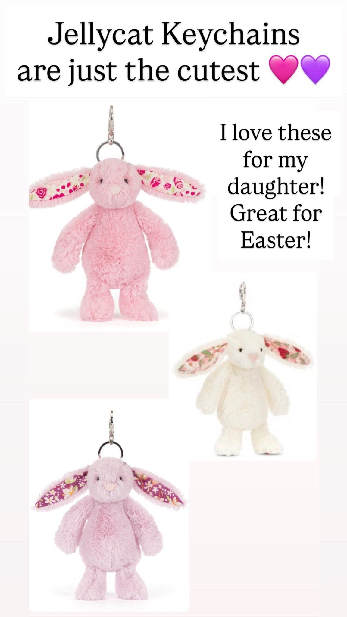 Jellycat keychains are the cutest for Easter 🩷💜

#LTKKids #LTKSeasonal