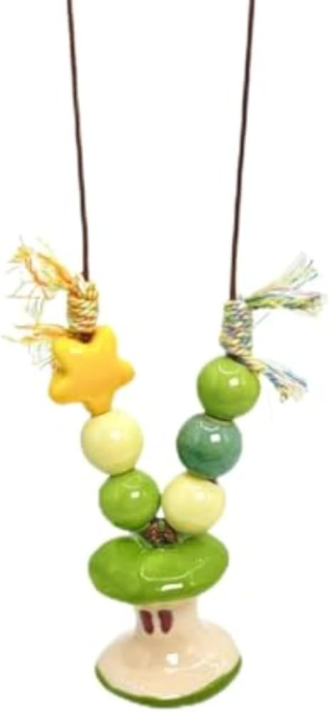 Apple Necklace for Women Whimsy Twee Handmade Ceramic Whimsical Apple Y2k Aesthetic 2000s Accesso... | Amazon (US)