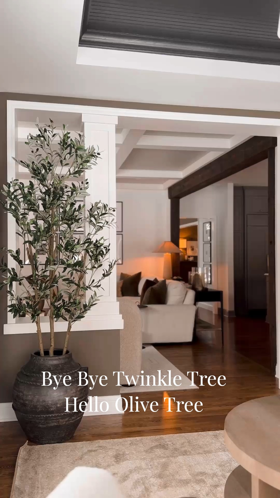 I swapped out my twinkle tree for the prettiest & most affordable 7ft olive tree from the @homedepot. The Home Depot currently has up to 30% off select items during the Refresh & Renew event. The savings run from now through 1/21/26. 
#ad #thehomedepotpartner #refreshandrenew 


#LTKSaleAlert #LTKHome #LTKFindsUnder100