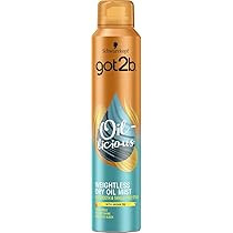Schwarzkopf got2b Oil-licious Weightless Dry Oil Mist Spray,Vegan, Contains Argan Oil to Reduce F... | Amazon (UK)