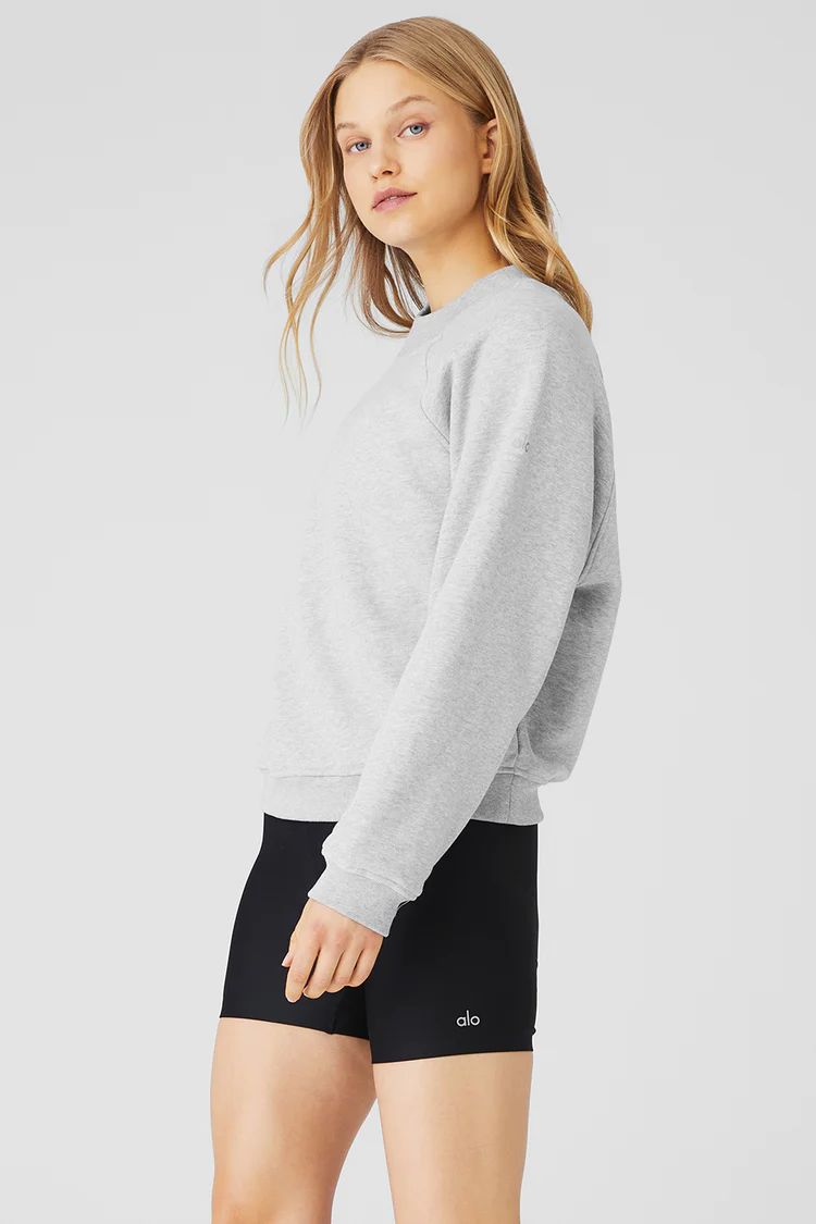 Heavy Weight Free Time Crew Neck Pullover | Alo Yoga