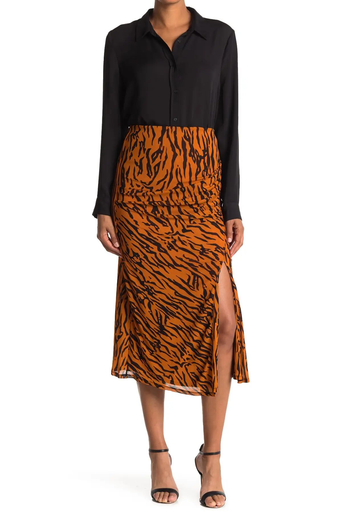 Diane von Furstenberg Edna Tiger Print Midi Skirt at Nordstrom Rack | Nordstrom Rack