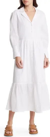 Long Sleeve Cotton Midi Shirtdress | Nordstrom