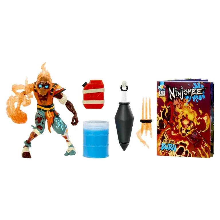 Ninjombie Action Figure - Scorchstrike, Ninja Zombie with Slime, Ages 3+ | Walmart (US)