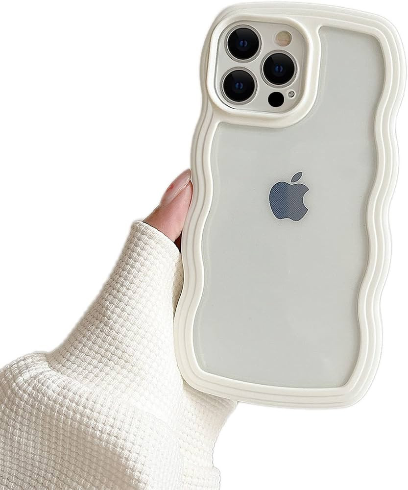 Ownest Compatible with iPhone 14 Pro Max Case with Transparent Cute Curly Simple Wave Case Aesthe... | Amazon (UK)