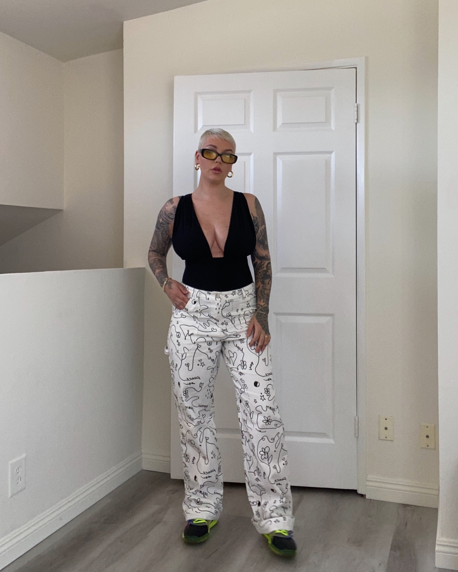 8 weeks postpartum & ready for the day 🤍 wearing my bumpsuit swimsuit & samii ryan carpenter pants. 

#LTKstyletip #LTKfit #LTKswim