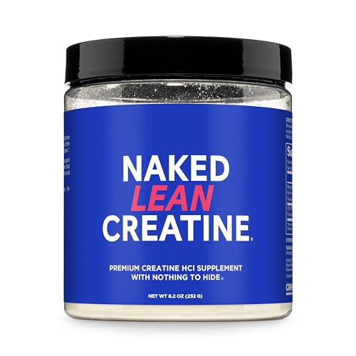 NAKED Lean Creatine HCl Powder, 100 Servings - Con-Cret Creatine Hydrochloride with Organic Prickly Pear Extract, Electrolytes - Muscle Growth, Strength & Cognitive Support - Unflavored | Amazon (US)