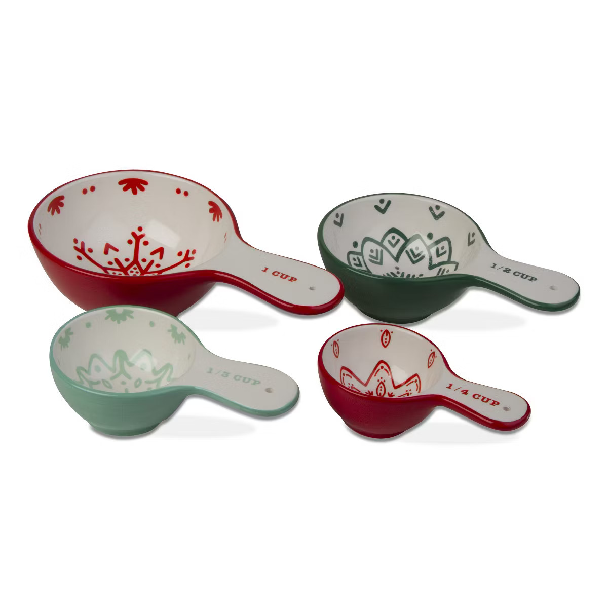 tagltd Sugar & Spice Measuring Cup Set Of 4 Decorative Christmas Xmas Holiday | Target
