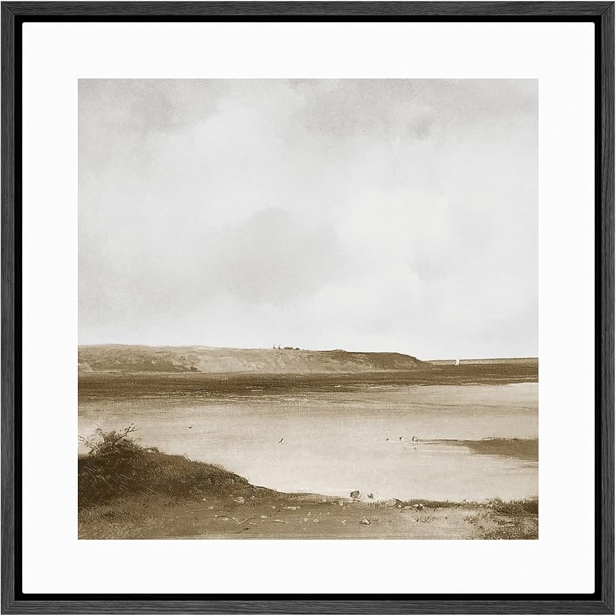 SIGNWIN Framed Canvas Print Wall Art Aerial View Cloudy Stormy Desert Landscape Nature Wilderness... | Amazon (US)