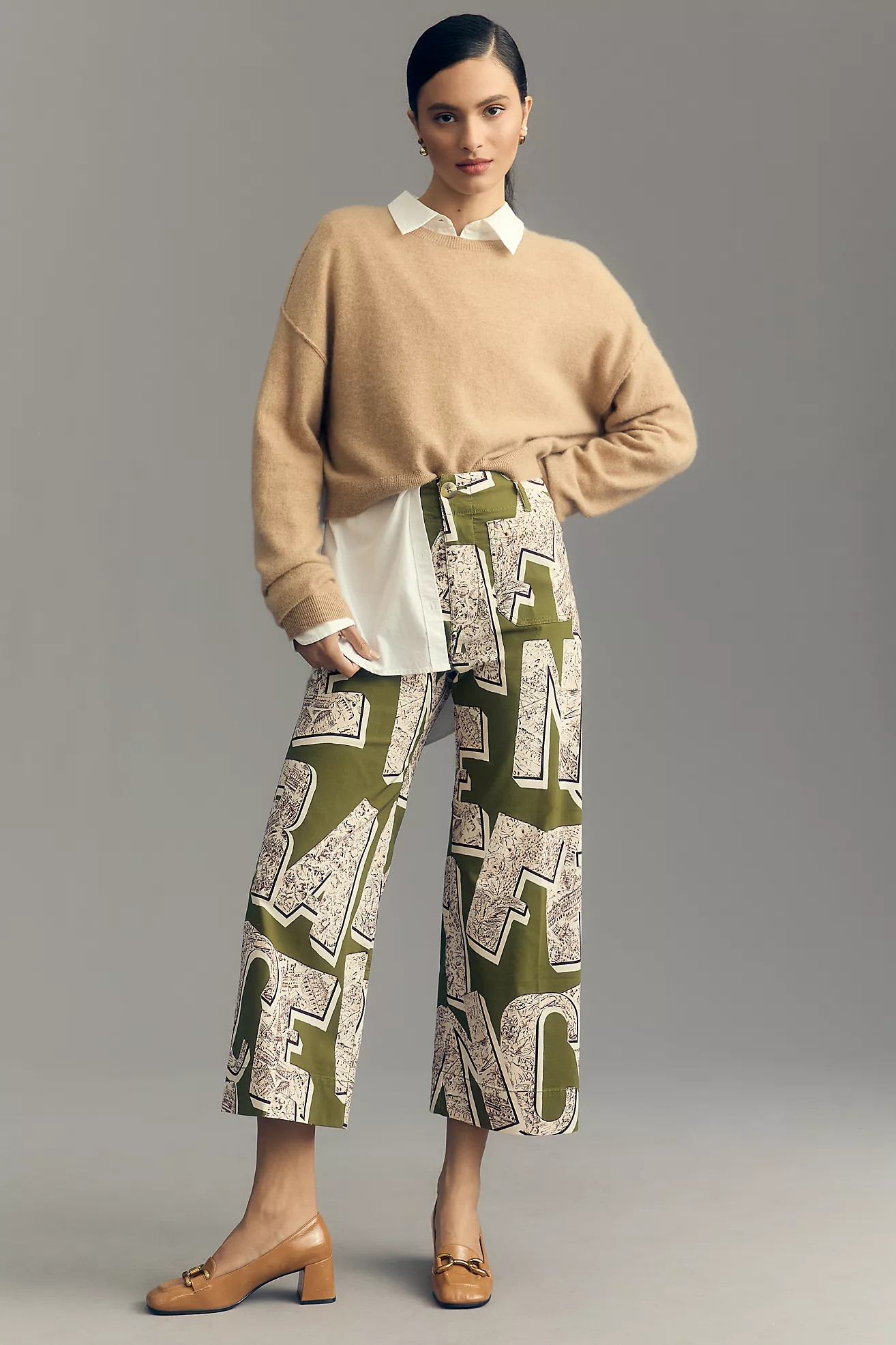 The Colette Cropped Wide-Leg Pants by Maeve | Anthropologie (US)