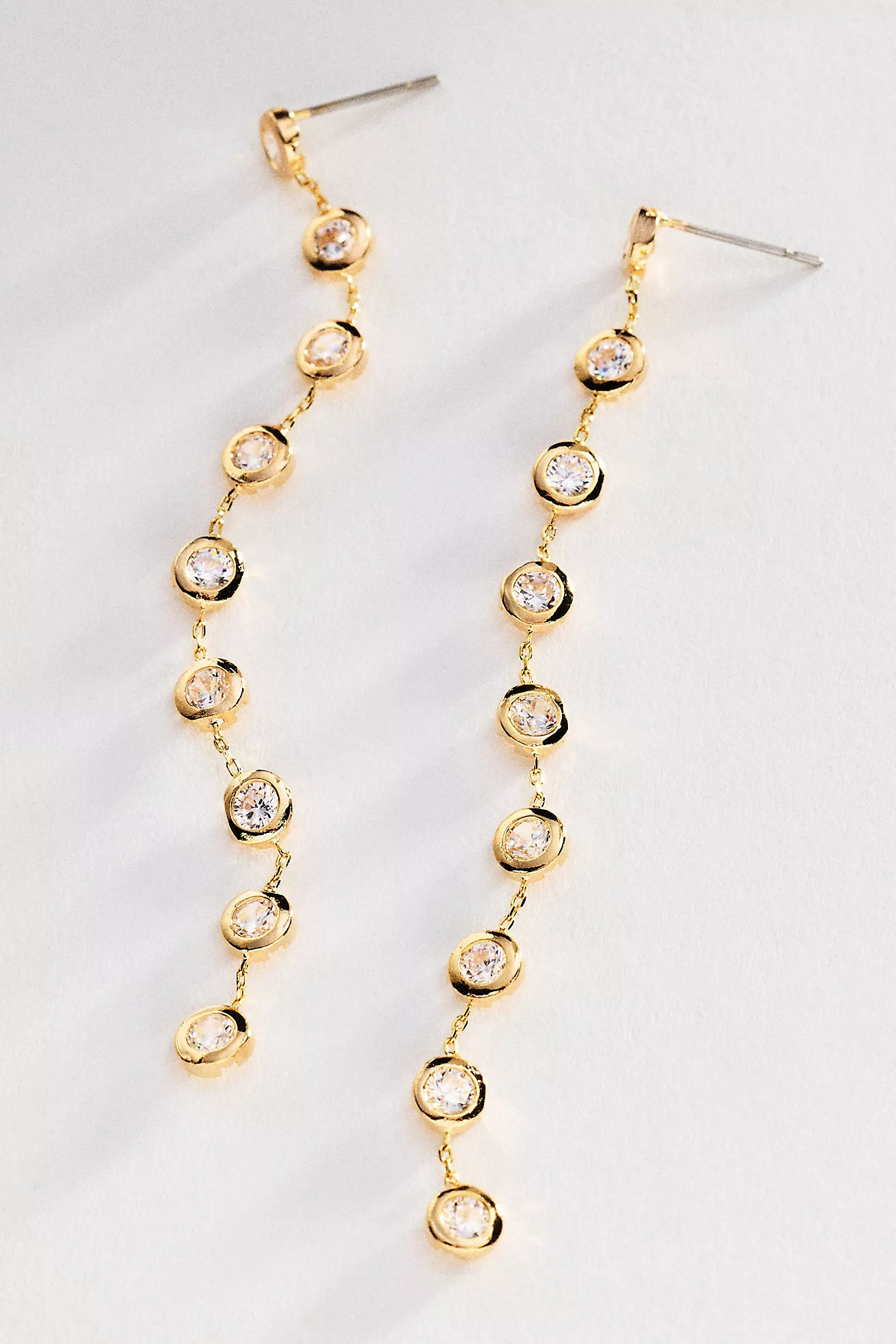 Bezel Crystal Drop Earrings | Anthropologie (US)