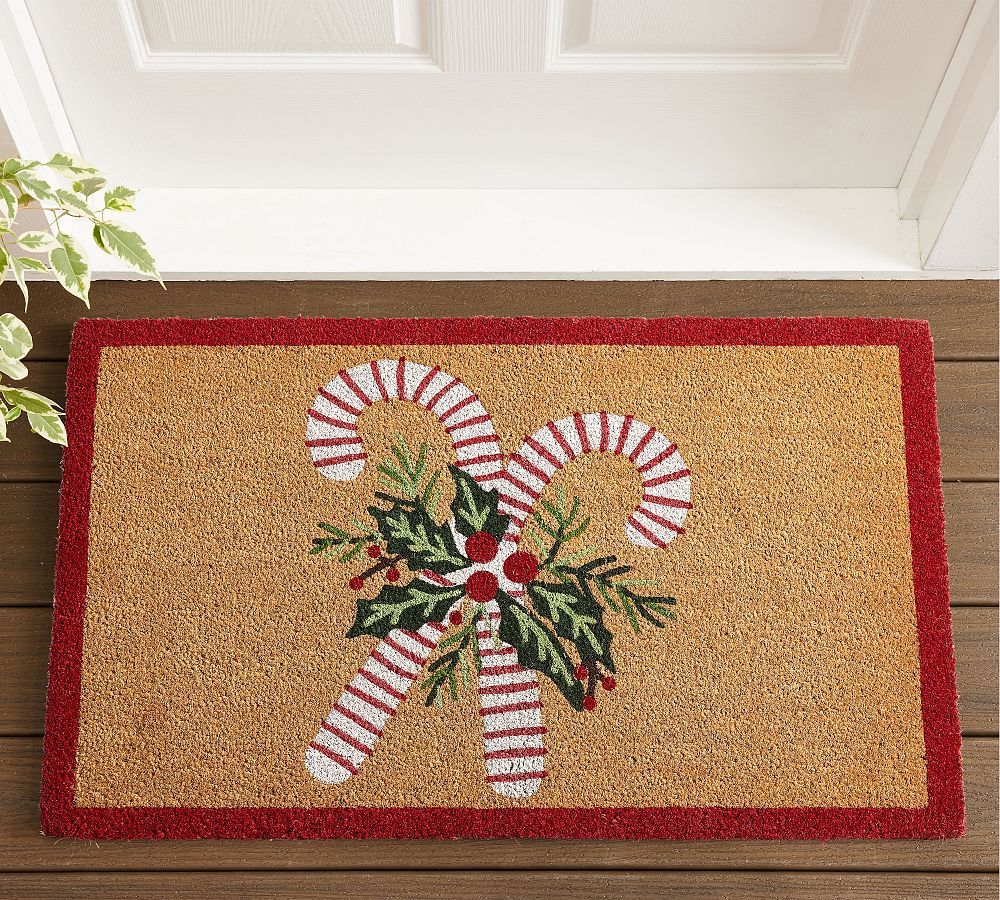 Candy Cane Doormat | Pottery Barn (US)