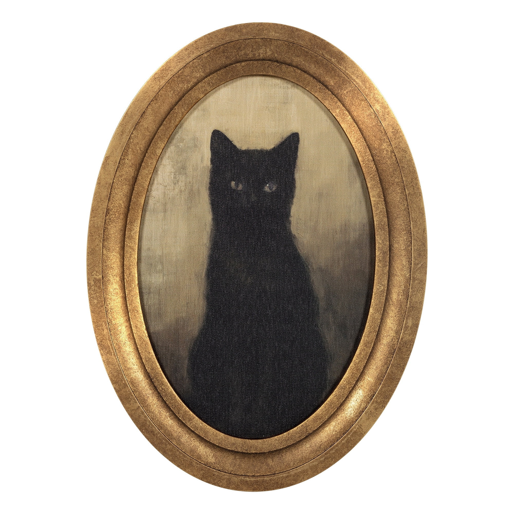 My Texas House Halloween Black Cat Oval MDF Canvas Print | Walmart (US)
