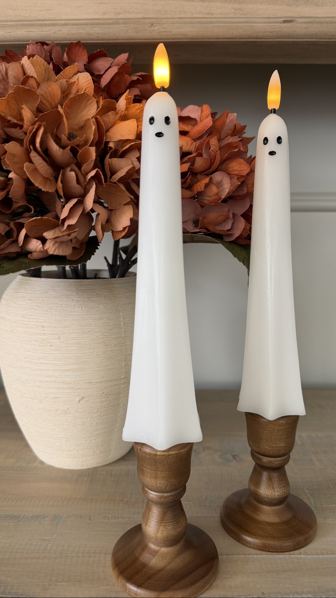 These remote-controlled ghost candles are SO cute and the perfect little touch for Halloween decorating. I love that you can turn them on and off with the remote. 

There are so many cute ghost finds lately that I just might have to make that my Halloween decor theme this year! 👻

#LTKSeasonal #LTKHome #LTKSaleAlert