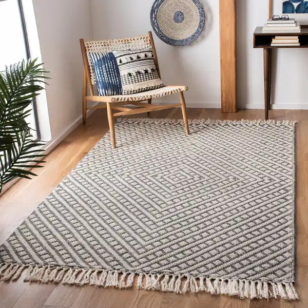SAFAVIEH Handmade Natura Franze Southwestern Wool Rug - 3' x 5' - Ivory/Black | Bed Bath & Beyond