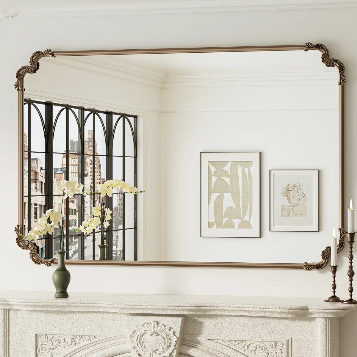 Genan Accent Scalloped Rectangle Wall Mirror | Wayfair North America