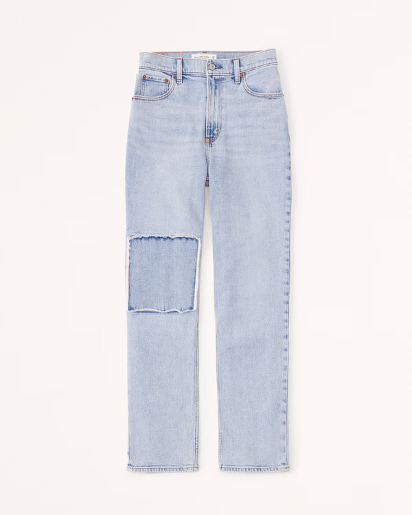 Ultra High Rise Ankle Straight Jean | Abercrombie & Fitch (US)