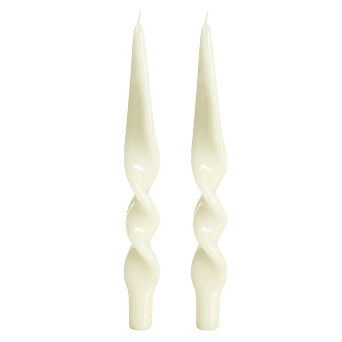 Twist Candle Set, Ivory | Hammett