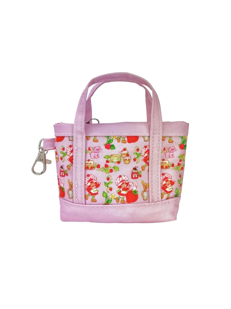 Strawberry Shortcake Pink Mini Tote Bag Charm Coin Purse Keychain Accessory | Walmart (US)