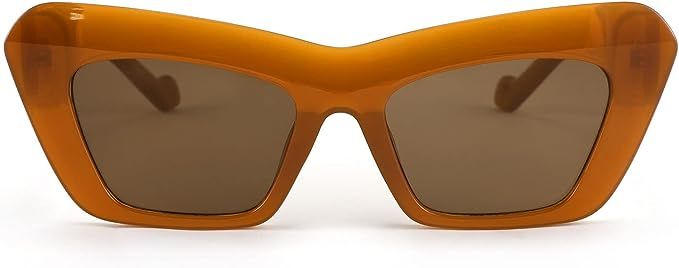 Amazon.com: Karsaer Vision Retro Vintage Cateye Square Sunglasses Plastic Frame 90s sunglasses St... | Amazon (US)