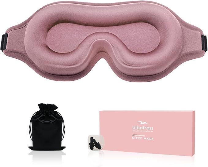 Sleep Mask for Men Women, Upgraded 3D Contoured Cup Eye mask Blindfold, Block Out Light, Eye mask... | Amazon (US)