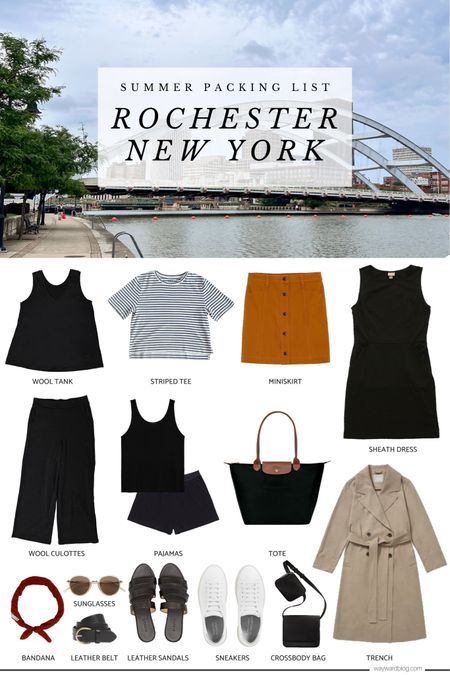 A summer packing list for Rochester, New York (in a tiny tote!). 

#packinglist #newyork 

#LTKSeasonal #LTKtravel #LTKunder50