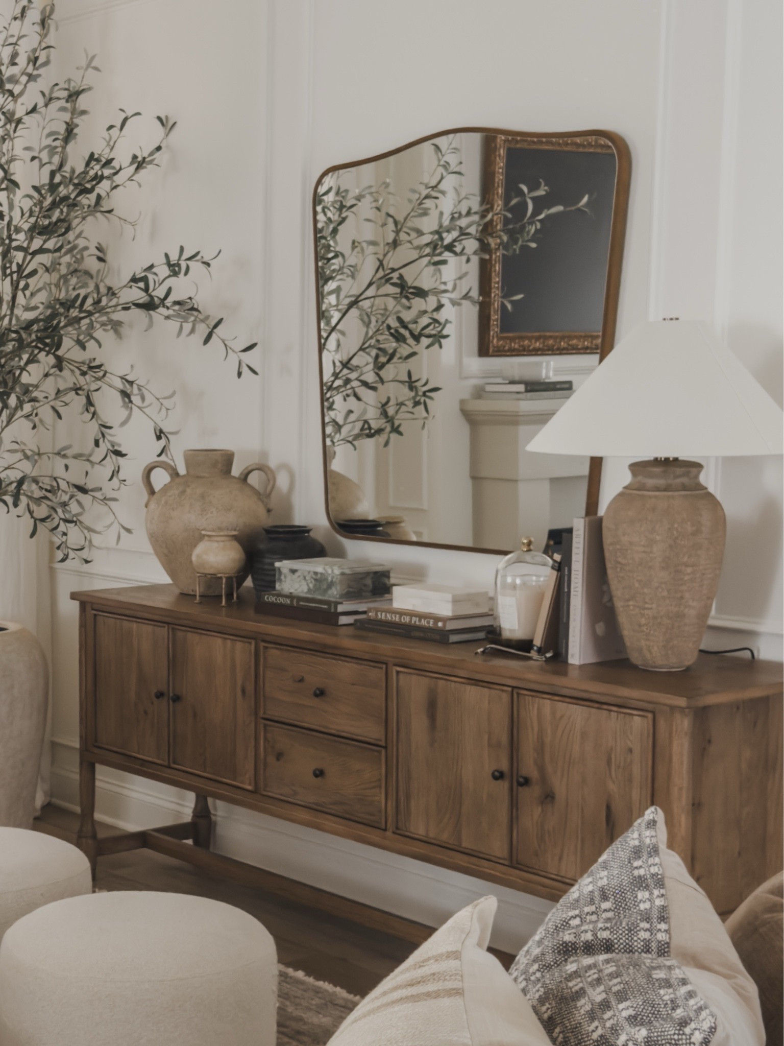 Timeless, collected sideboard styling! I love the mix of natural elements, statement lighting, and rich wood tones that transition throughout each season.

Home finds, neutral home inspo, collected style, living room refresh, sideboard details, rich wood tones, furniture favorites, table lamp, oversized mirror, neutral decor book, faux floral, light and bright, summer refresh, found it on Amazon, Wayfair, Crate and Barrel, Pottery Barn style, shop the look!

#LTKSeasonal #LTKHome