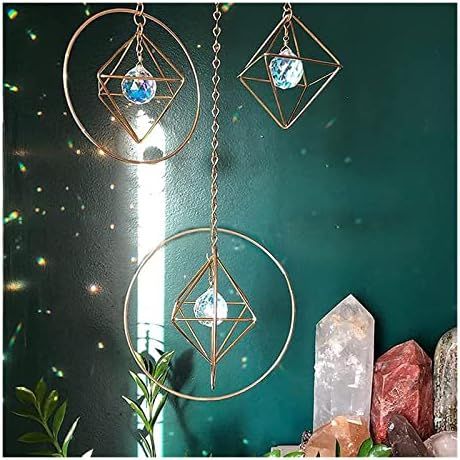 Crystal Suncatcher LOOGOOL Sun Catchers Cage Window Hanging Rainbow Maker Home Decor Gift, Boho L... | Amazon (US)