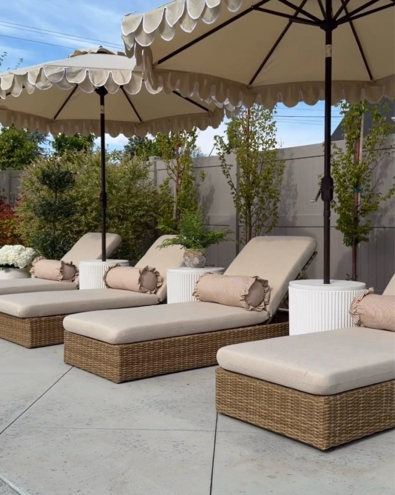 I absolutely love how our backyard poolside patio refresh came together this spring! These loungers are comfortable, a fraction of the designer price and have a designer look! High-end yet affordable!

#LTKSeasonal #LTKHome