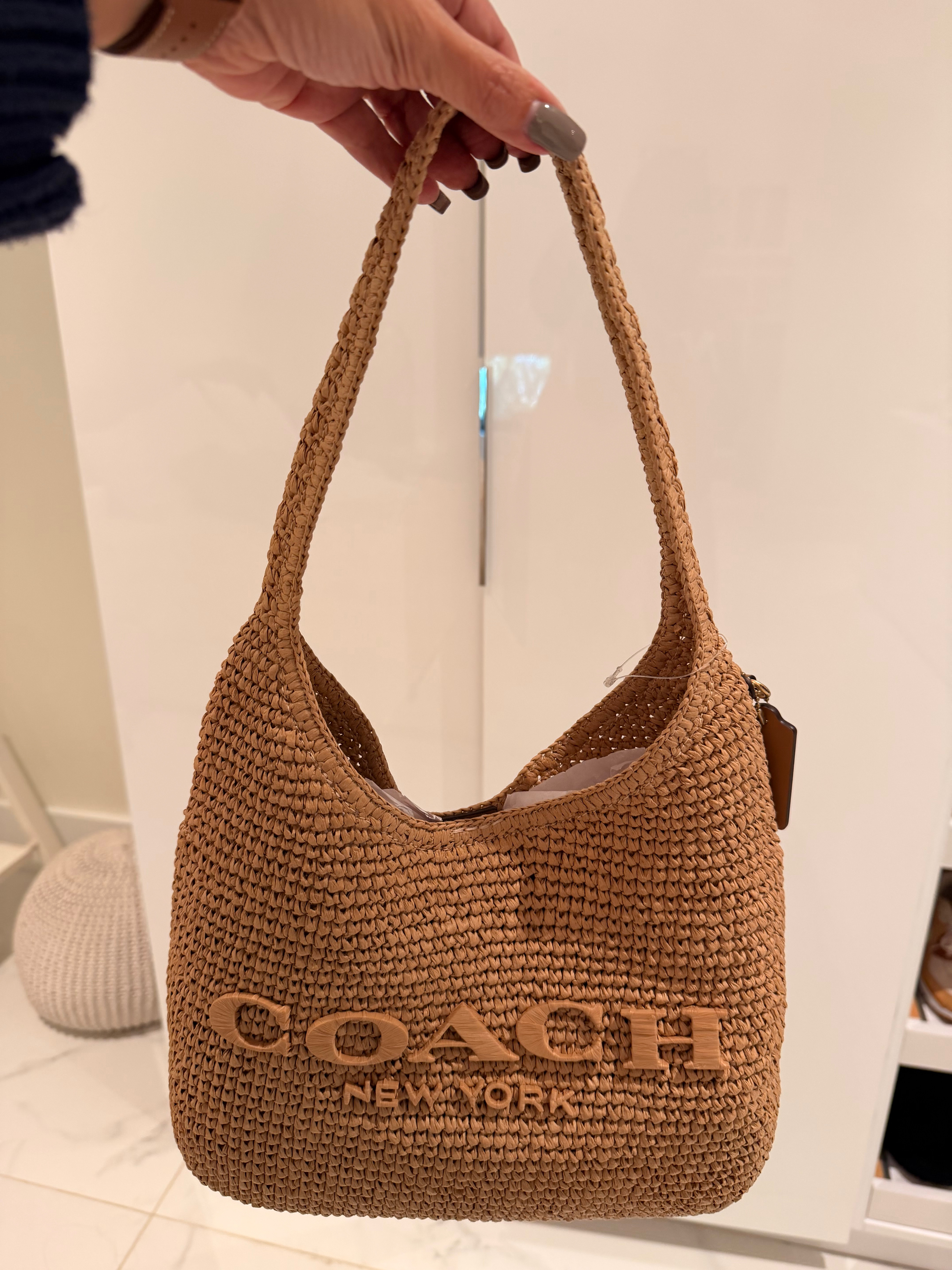 Coach Brooklyn Raffia bag. Available in many colors, perfect for summer, super roomy and comfy. Don’t miss out!!! 

 #LTKSeasonal