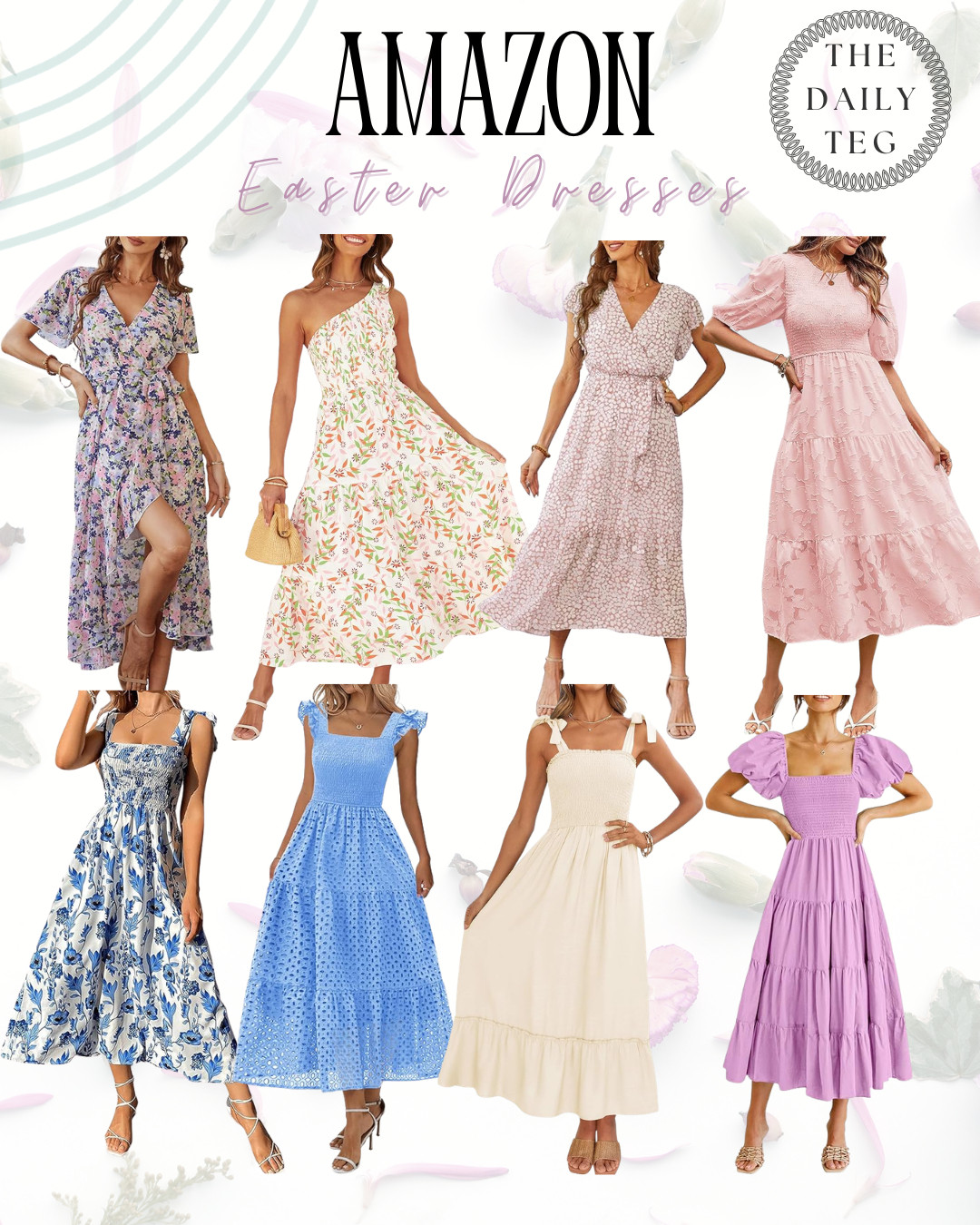 Pastels, florals, and the prettiest spring silhouettes! Perfect for church, brunch, family photos or a spring wedding!

#easterstyle #springdresses #ltkfinds 

 #LTKSpringSale #LTKSeasonal #LTKSaleAlert