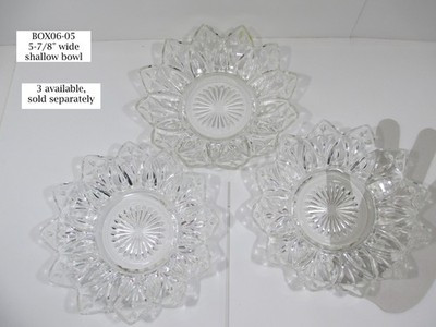 Federal Glass "Petal" 1950s-1970s clear glass 5-7/8" bowl | eBay US