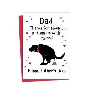 Dog Fathers Day Card Funny Fathers Day Card Dog Dad Card | Etsy | Etsy (US)