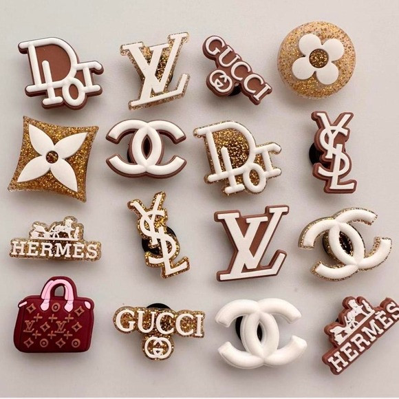 16 brown & gold shoe charms | Poshmark
