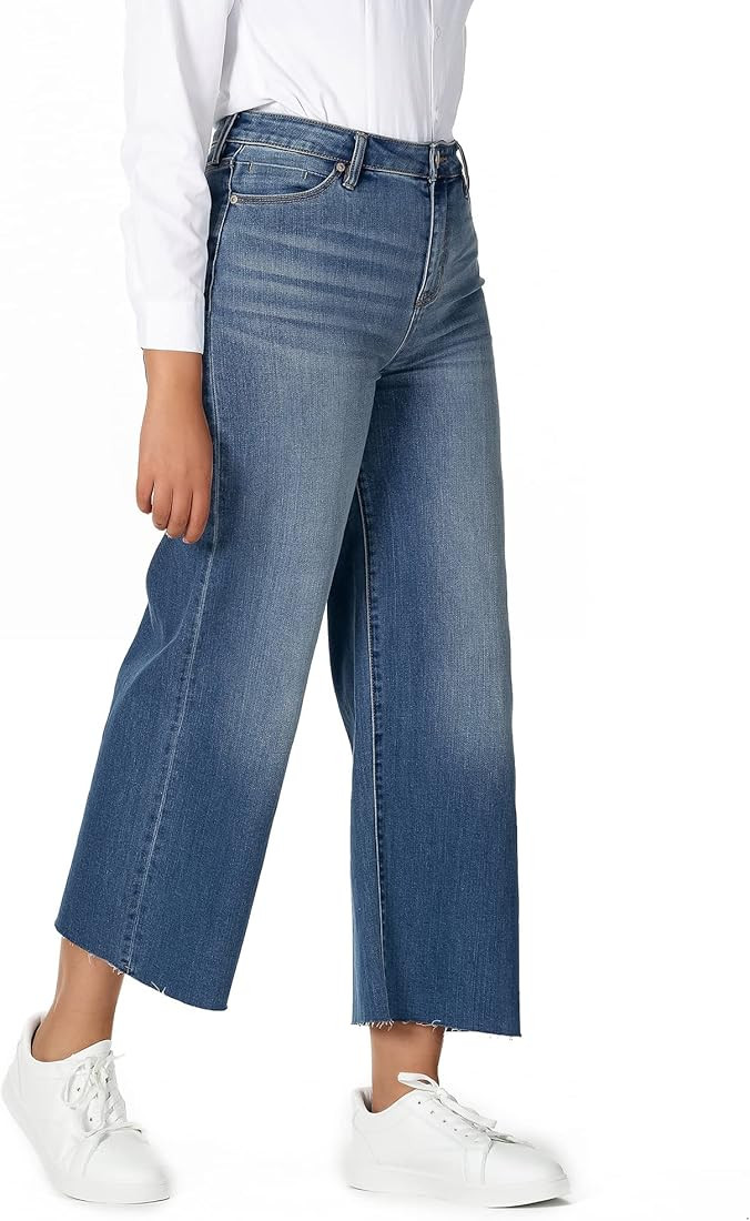 OFLUCK Women's Boyfriend Baggy Jeans High Waist Wide Leg Straight Denim Pants with Pockets | Amazon (US)