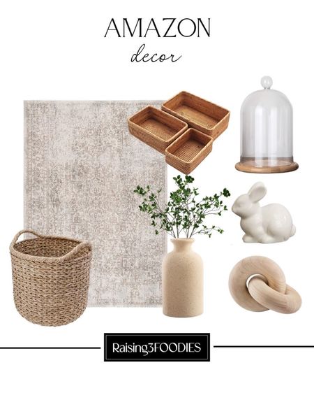 Amazon home decor! I love the wood rings and neutral area rug! 

#LTKhome #LTKFind #LTKstyletip