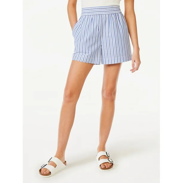 Free Assembly Women's High Rise Pull On Boxer Shorts | Walmart (US)