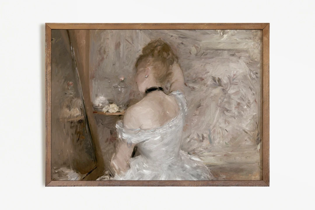 Victorian Painting | Vintage Portrait Woman Fashion Girls Room Decor Powder Room Print Digital PR... | Etsy (US)