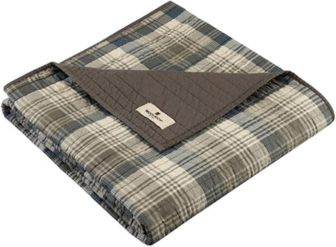 Woolrich Luxury Quilted Throw - Cabin Lifestyle, Patchwork with Moose Design All Season, Lightwei... | Amazon (US)