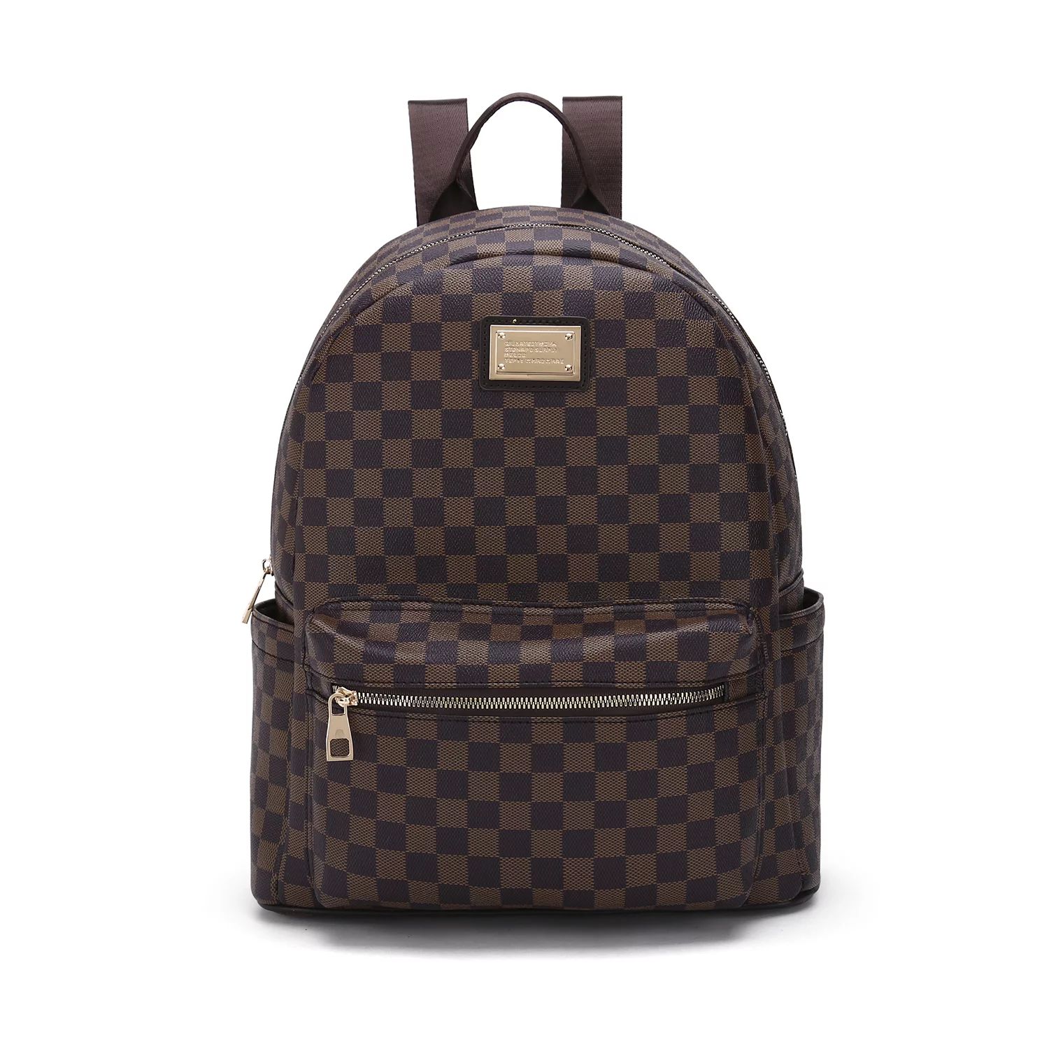 RICHPORTS Checkered Backpack bag - Luxury PU Vegan Leather | Walmart (US)