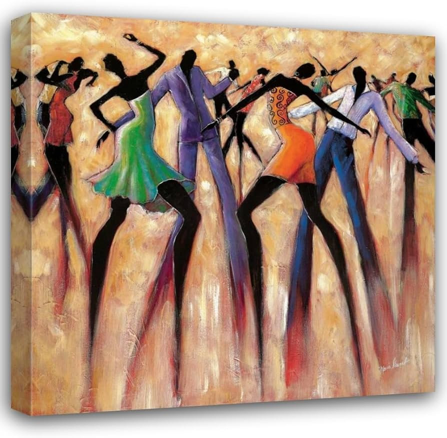 Stewart, Monica 28x28 Large Gallery Wrapped Stretched Canvas Art Titled: T.G.I.F. | Amazon (US)