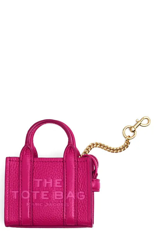Marc Jacobs The Nano Tote Bag Charm in Lipstick Pink at Nordstrom | Nordstrom