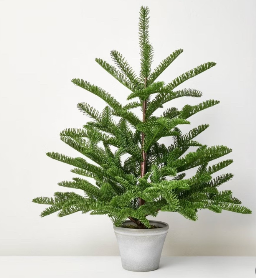 Potted Artificial Spruce. Comes in several sizes

#LTKHoliday #LTKHome #LTKFindsUnder50