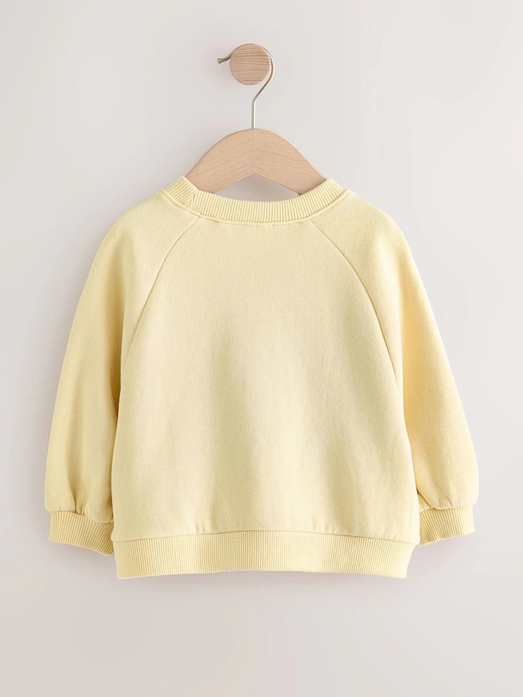 Butter Yellow Crew Neck Sweatshirt (3mths-7yrs) | Next US