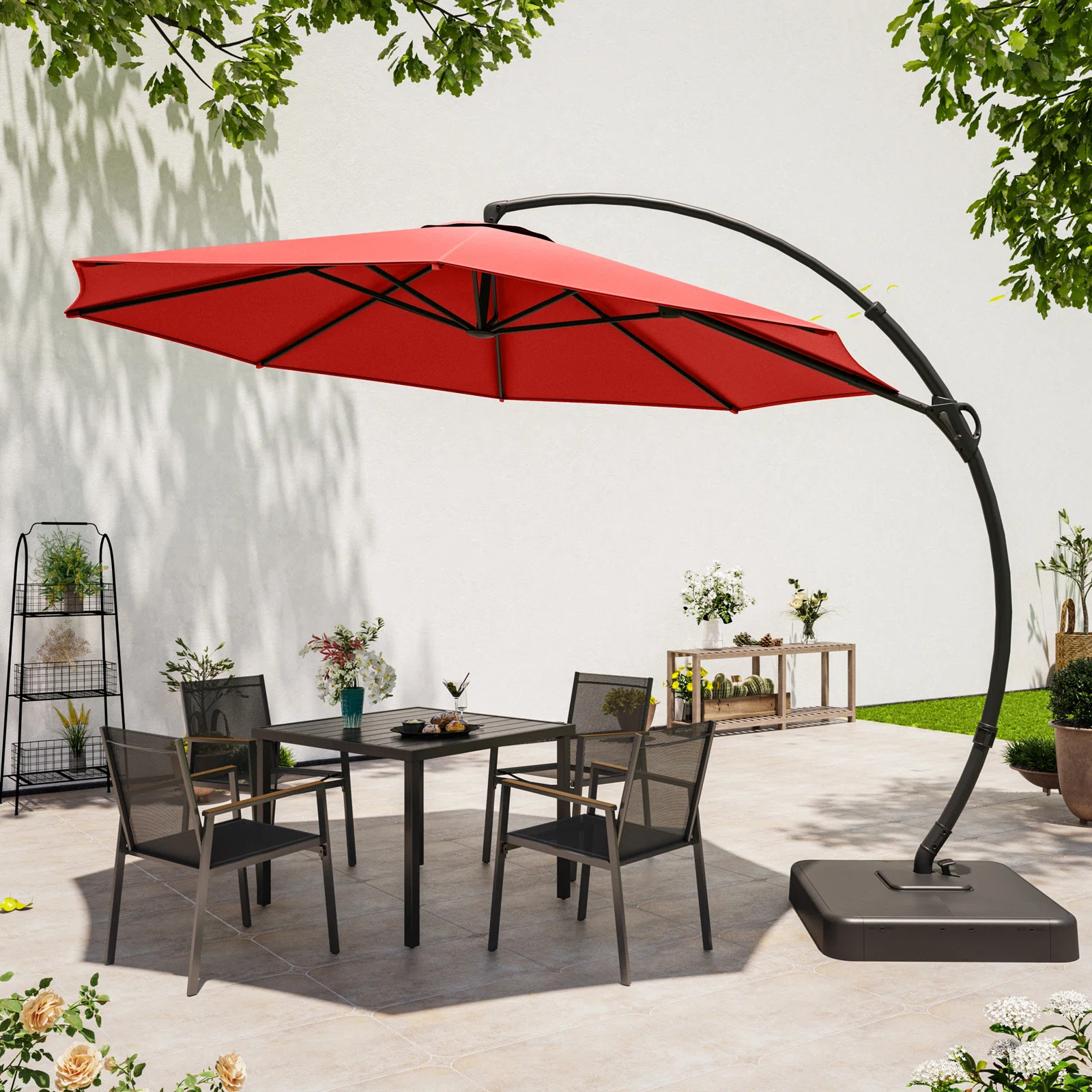 Ebonique Cantilever Umbrella with Base Included | Wayfair North America