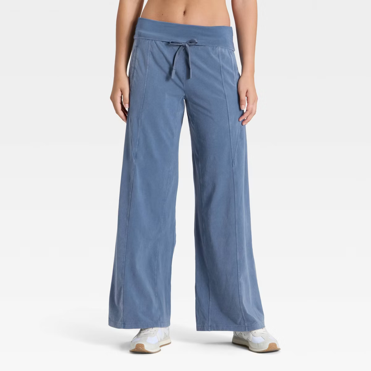 Women's Mid-Rise Foldover Wide Leg Pants - JoyLab™ | Target