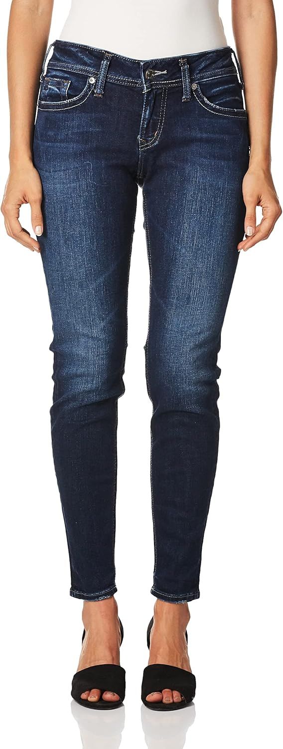 Silver Jeans Co. Women's Suki Mid Rise Skinny Jeans | Amazon (US)